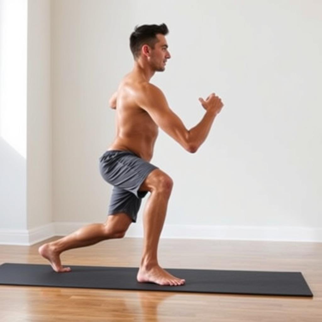 Gerakan lunges statis untuk HIIT ringan