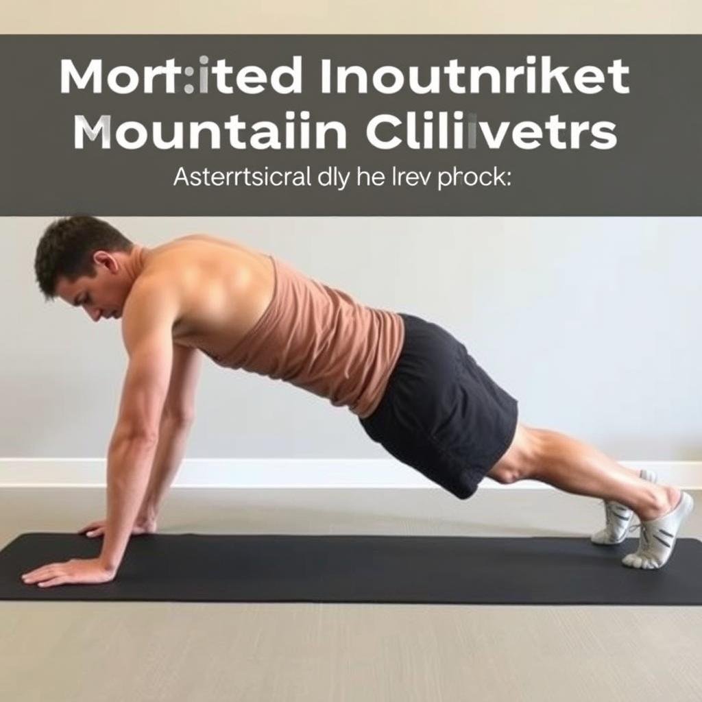 Gerakan modified mountain climbers untuk HIIT ringan