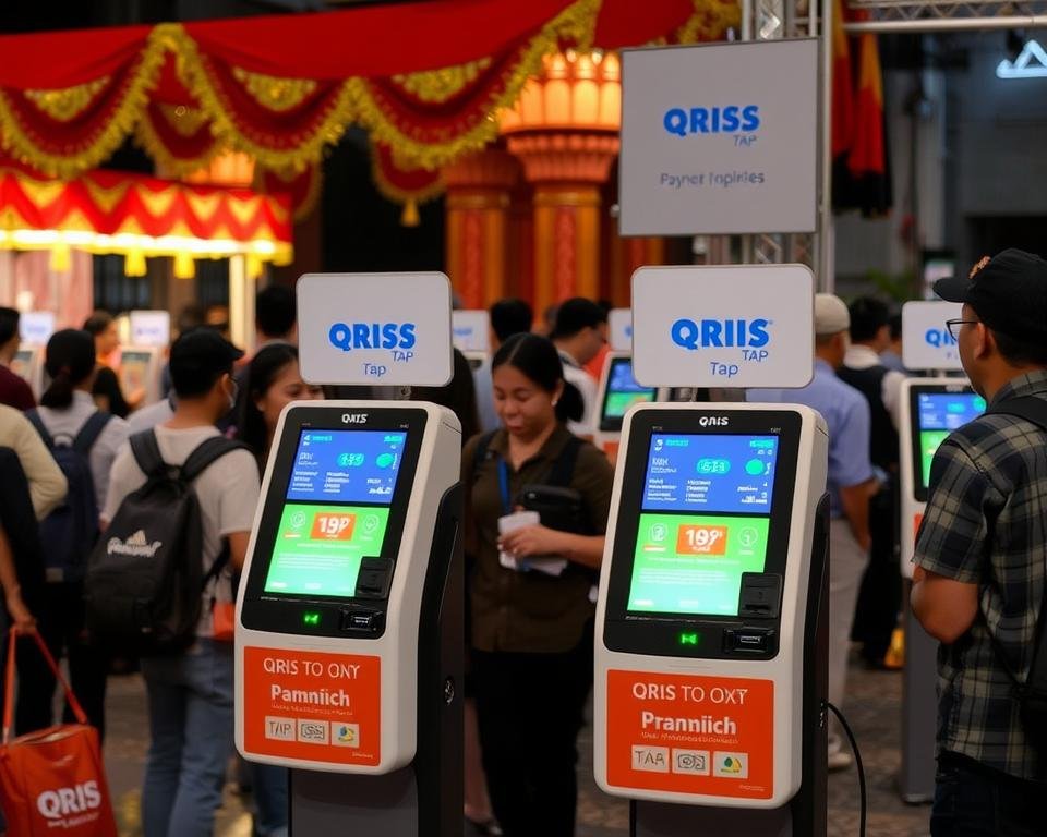 Penempatan terminal QRIS Tap yang strategis di festival Penempatan terminal QRIS Tap yang strategis di festival