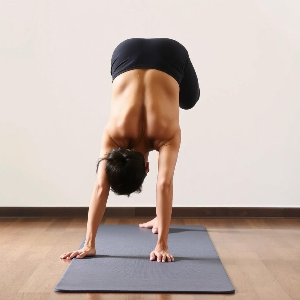 Pose downward dog untuk peregangan setelah HIIT